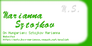 marianna sztojkov business card